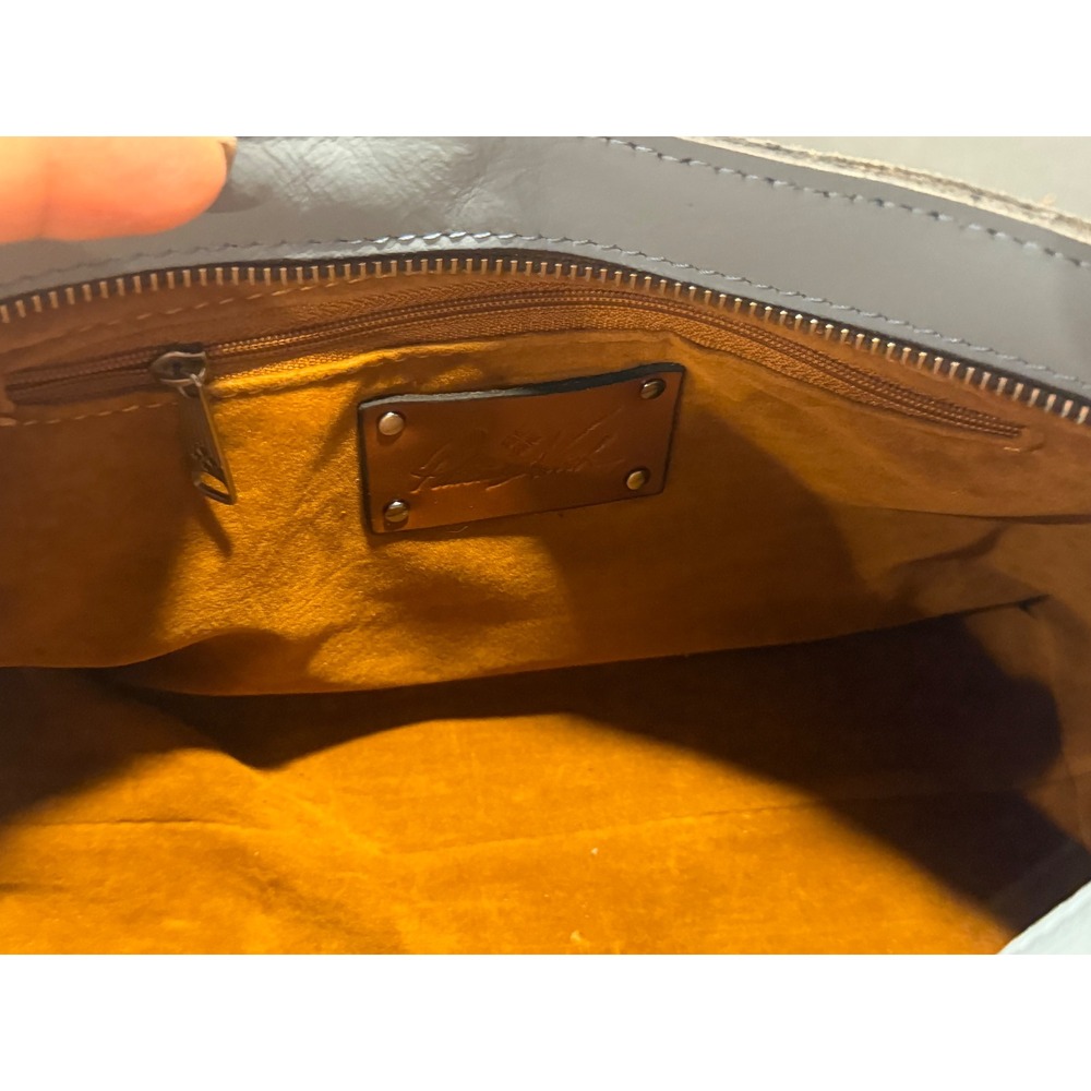 Patricia Nash Light Blue Leather Crossbody Bag Zip Top Shoulder Bag - Picture 3 of 16